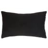 Coussin en velours noir 30x50